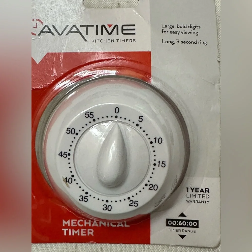 Cavatime White Mechanical Timer